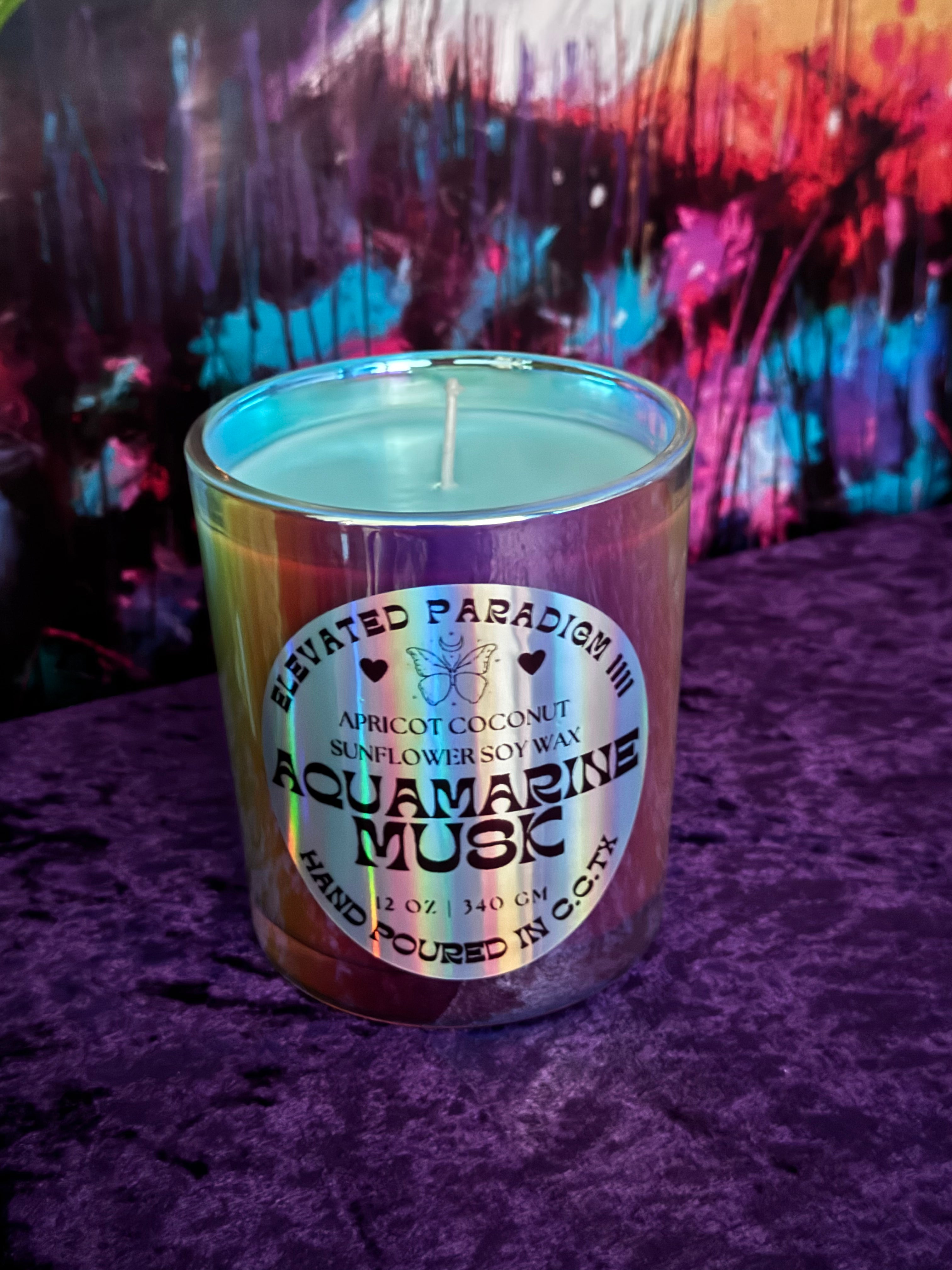 Aquamarine Musk Scented Candle 12 oz