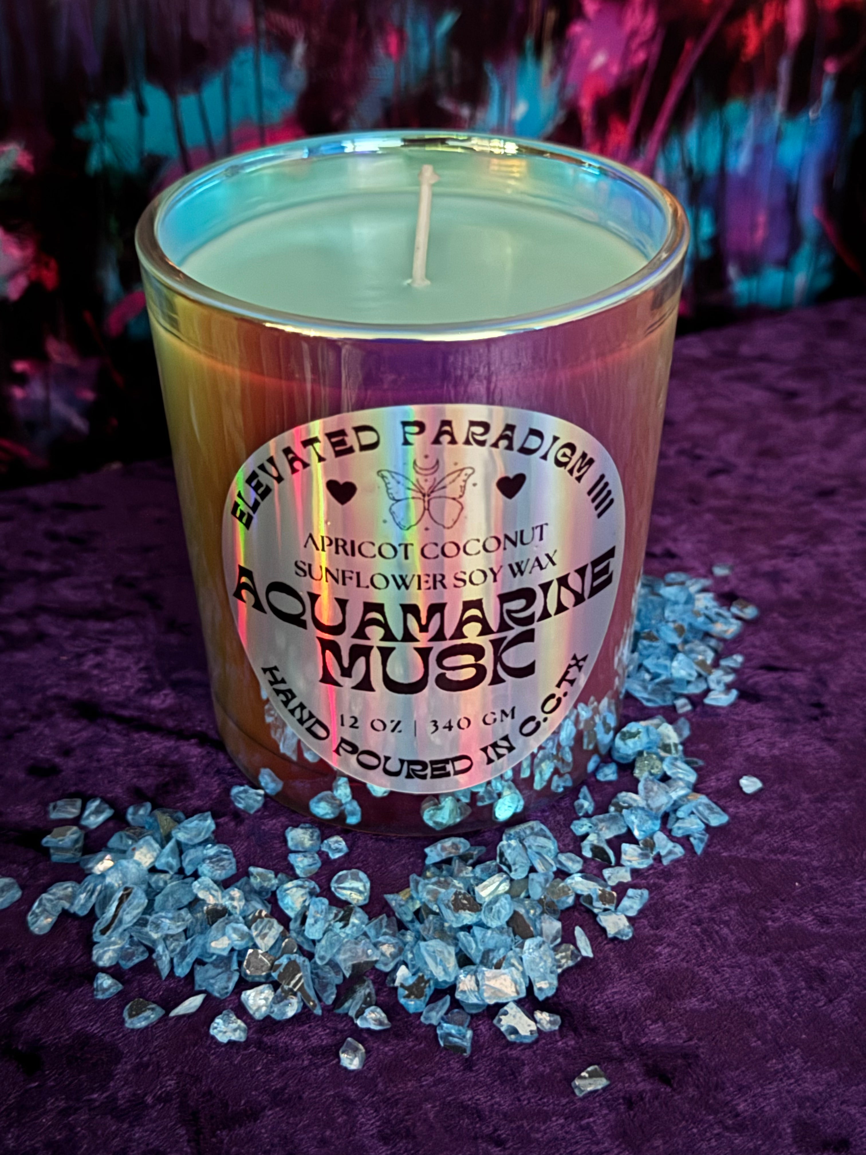 Aquamarine Musk Scented Candle 12 oz