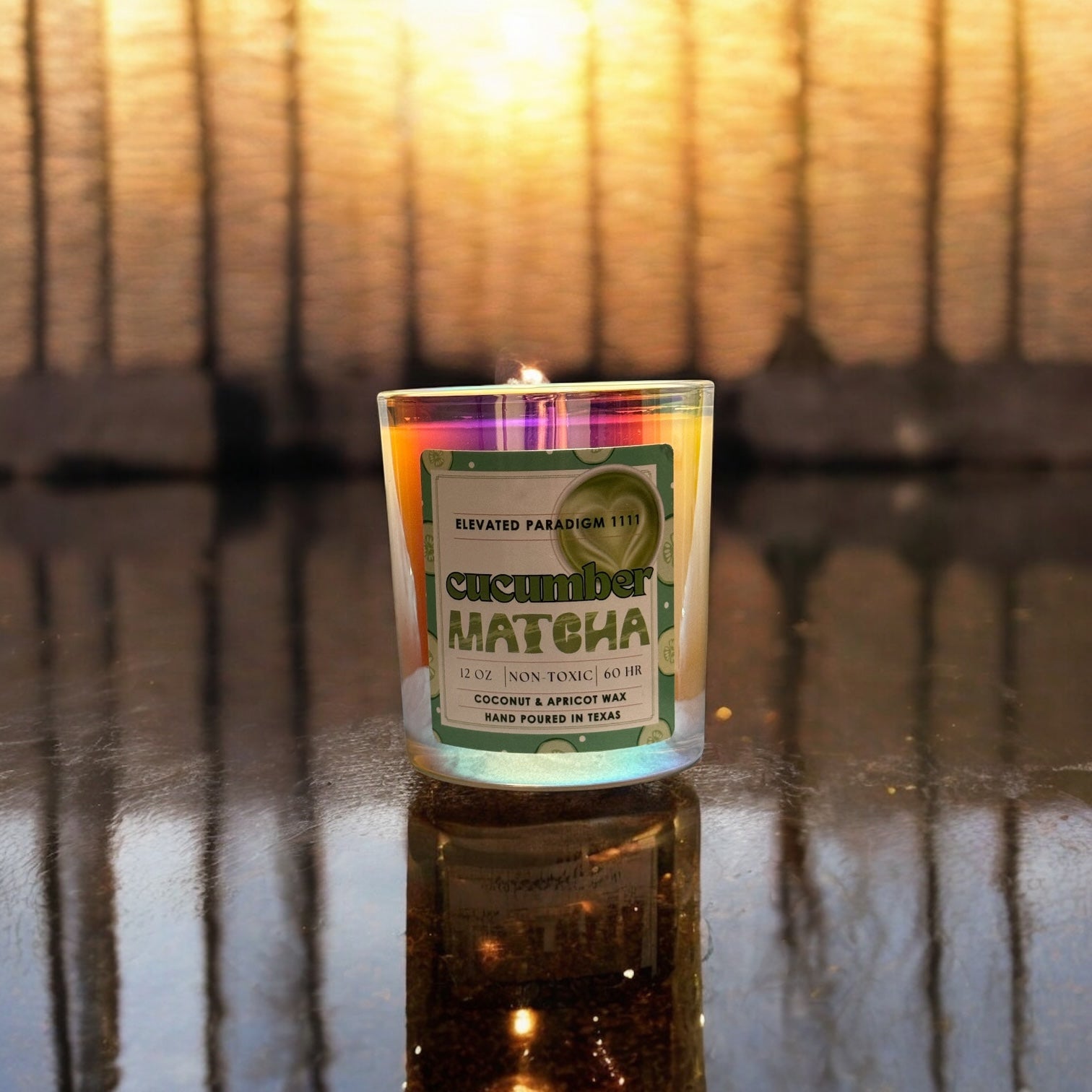 Cucumber Matcha Scented Candle 12 oz