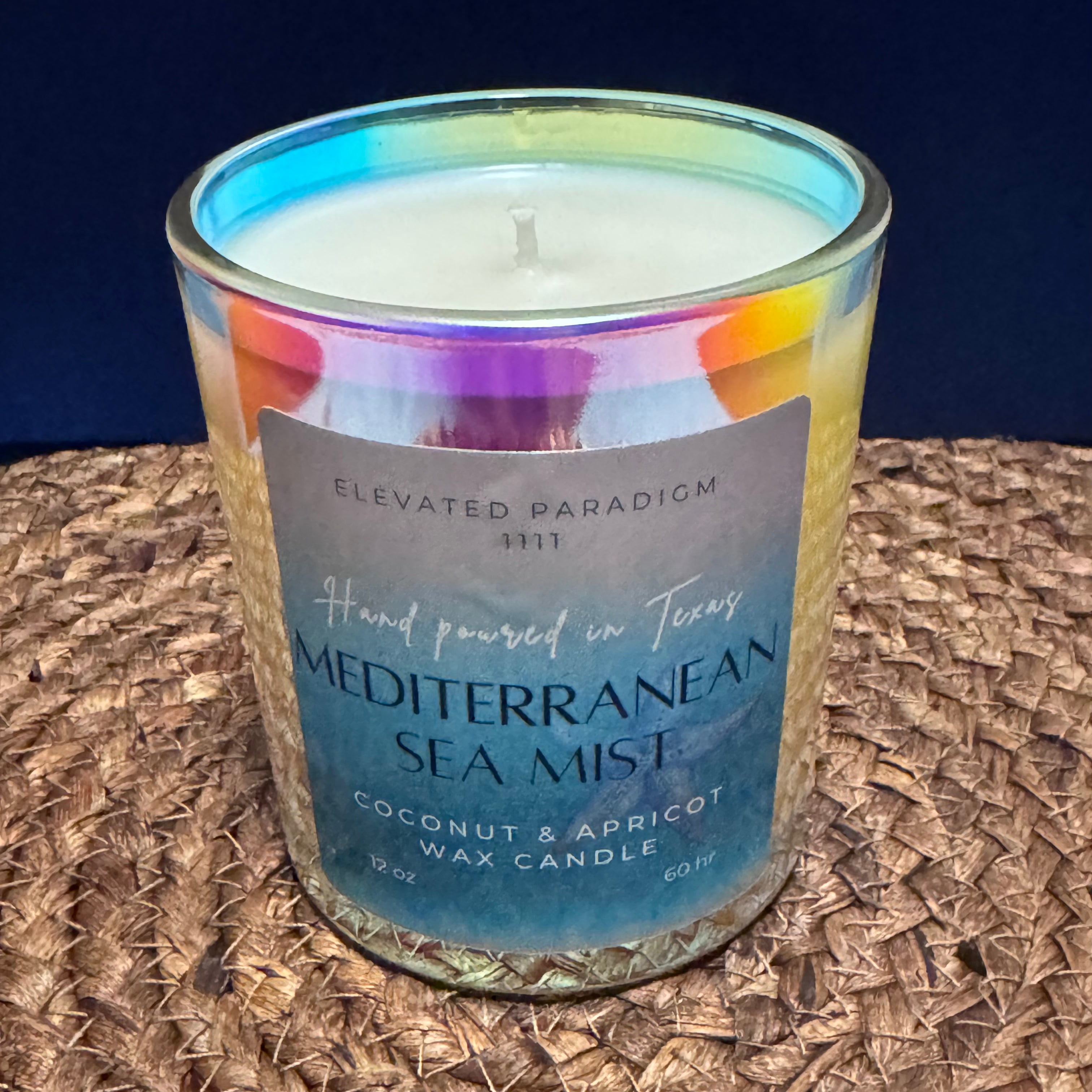 Mediterranean Sea Mist Scented Candle-Iridescent Jar 12 oz